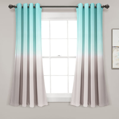 Lush Decor Umbre Fiesta Room Darkening Curtain Panels Pair Drapes (Set of 2)