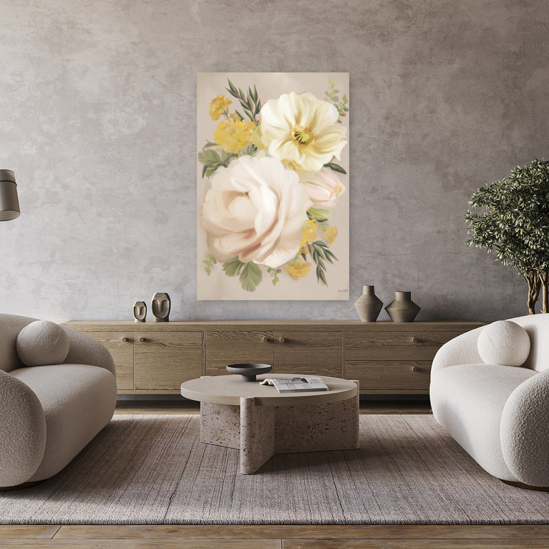 Art floral floral pivoine, H 48 po x l 32 po