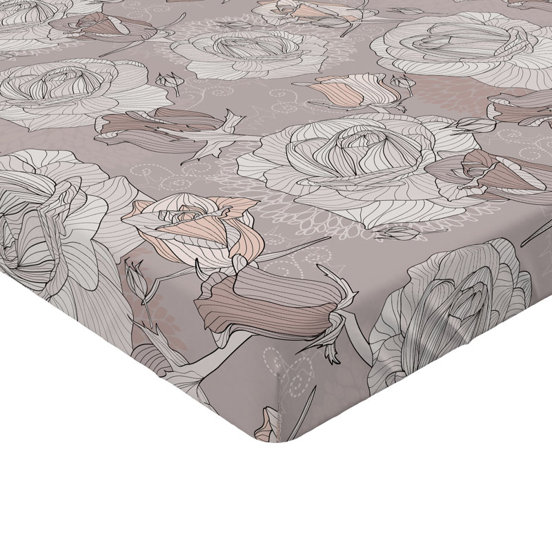Drap-housse Ambesonne Garden Scene Simple Rose, Drap-housse de taille simple