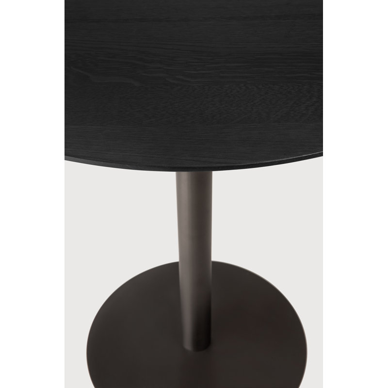 Blend Solid Oak Dining Table, 30"H x 27.5"L x 27.5"W, Black