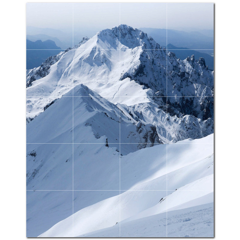 Murale décorative en céramique 8 po x 8 po Mountains Photo