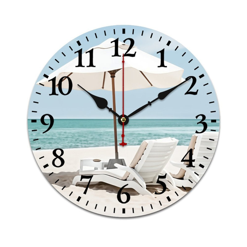 Horloge murale 12 po x 12 po Highland Cow