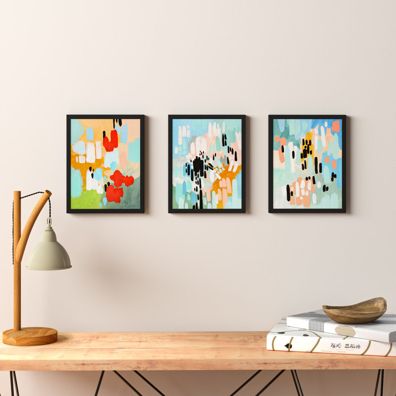 3 pièces d'art mural abstrait - Abstract par Annie Bailey