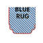 Tapis bleu tissé à rayures Mosso-605428004