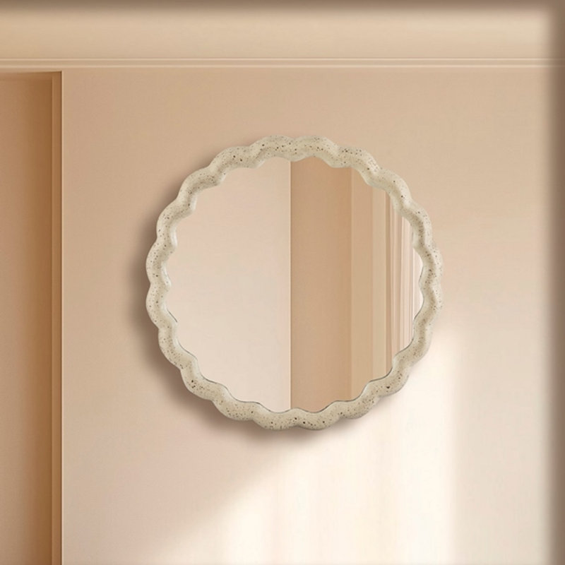 Grand miroir en fonte d'aluminium, 19,75 po x 19,75 po