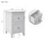 Table de chevet 2 tiroirs en bois massif blanc
