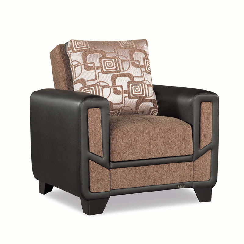 Fauteuil convertible moderne rembourré avec rangement