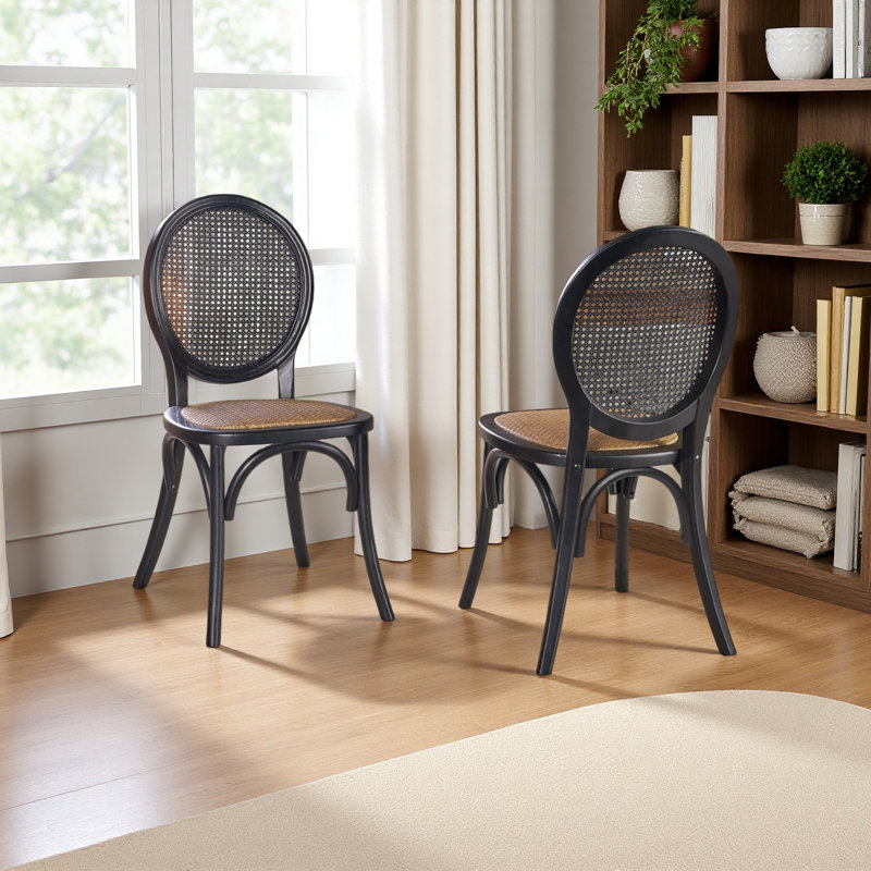 Chaise de salle à manger, Noir mat