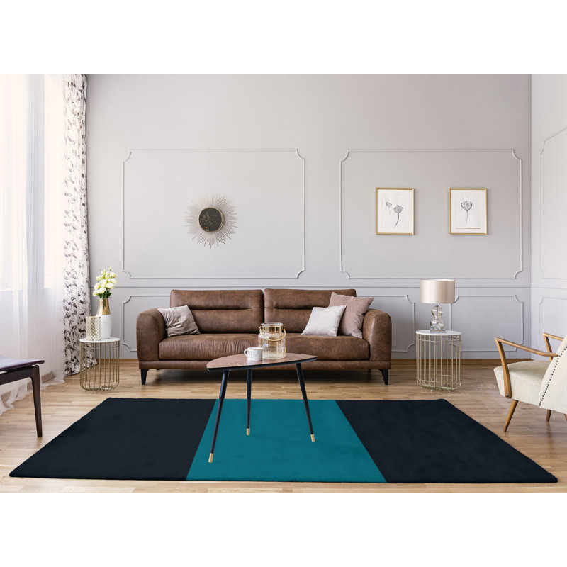 Tapis en poly à rayures de football jacksonville, Rectangle 5 pi x 7 pi