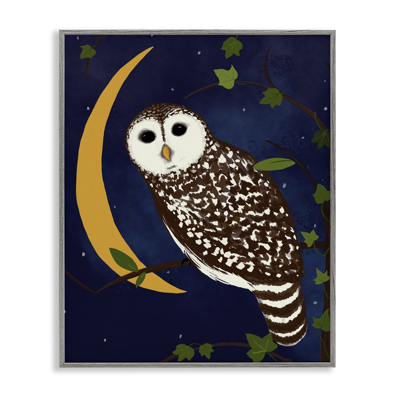  Owl & Moon Forest Giclee Art by Michelle Ingari Designs, Estampe numérique Farmhouse, H 20 po x l 16 po
