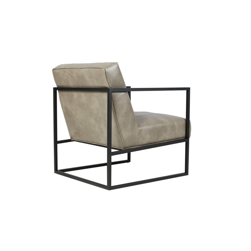 Fauteuil de 25,75 po de largeur, Similicuir gris