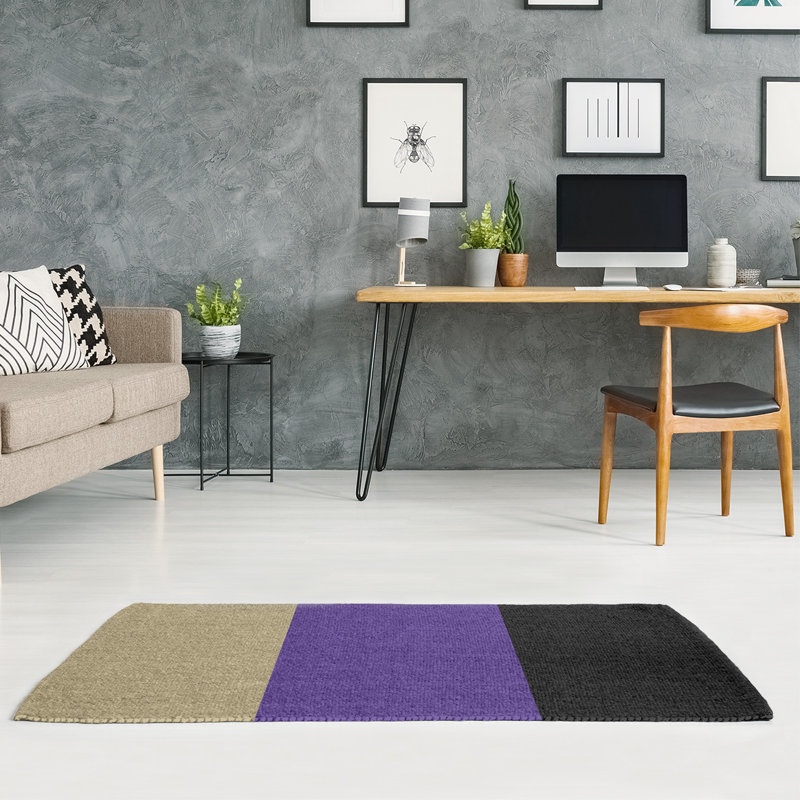 Tapis mauve/noir, Rectangle 4 pi x 6 pi