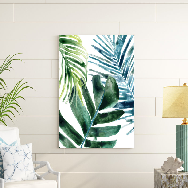Mélange de feuilles tropicales I, H 48 po x l 32 po x P 1,25 po