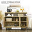 Buffet avec portes en rotin Boho