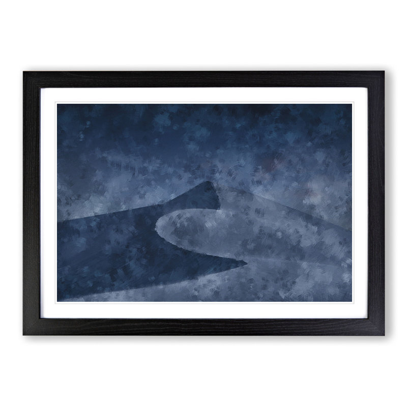 Desert at Dusk - Picture Frame Graphic Art, 27cm H x 36cm W x 2cm D, Black Framed