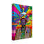 Art mural sur toile tendue - "Abe Lincoln psychedelic", art mural vert Howie pour le salon, la chambre à coucher ou le bureau - 16 x 24