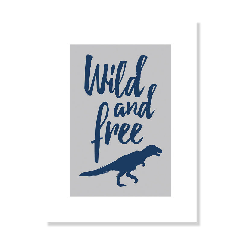 Impression sur papier Rolled Wild Dinosaur, H 16 po x l 12 po x P 1 po