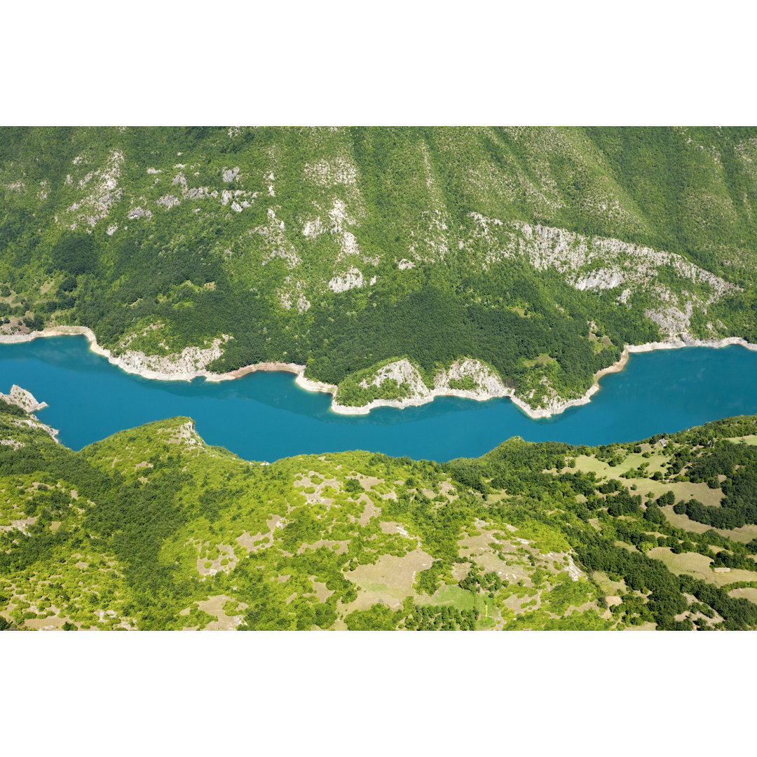 Piva-Fluss-Schlucht, Montenegro von Vpopovic - Leinwandbild