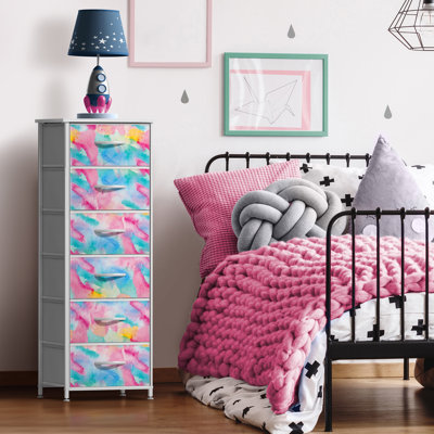 Sorbus 6 Drawers Tall Dresser with Steel Frame, Wood Top & Easy Pull Foldable Fabric Bins | Wayfair Sorbus 6 Drawers Tall Dresser with Steel Frame, Wood Top & Easy Pull Foldable Fabric Bins | Wayfair