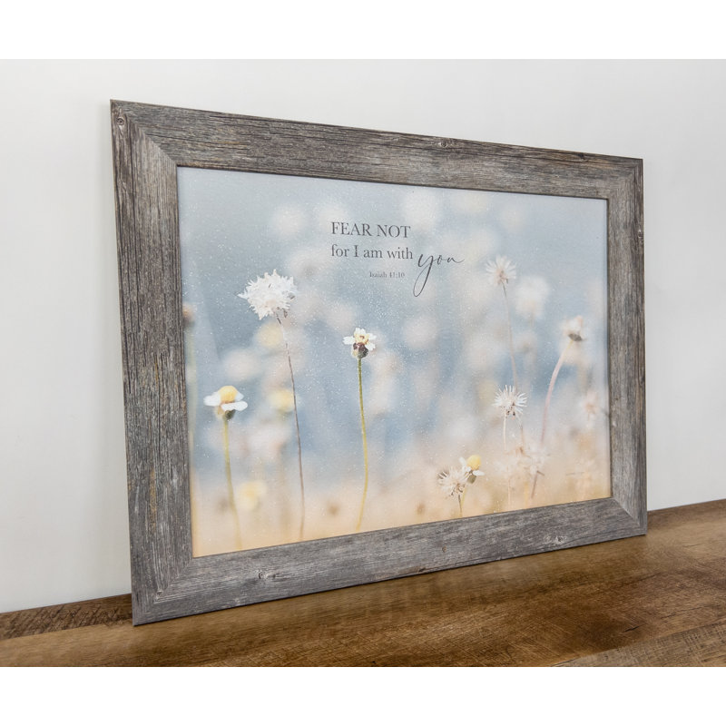 Spiritual Fear Not For I Am With You, art chrétien, art graphique encadré