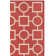 Arneshia Geometric Red/Bone Area Rug