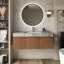 Meuble-lavabo mural pré-assemblé en contreplaqué avec lavabo, tiroir et portes-1408954812