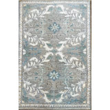 Tiny Knots Wool Floral Area Rug in Kinross Seaglass