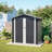 6 X 4 Ft Metal Outdoor Storage Shed, Gray, Waterproof Garden Tool Shed For Lawn, Reinforced Galvanized - Steel Frame, Sloped Roof, Features Gray With Lockable Door, House Backyard, Stress Assembly