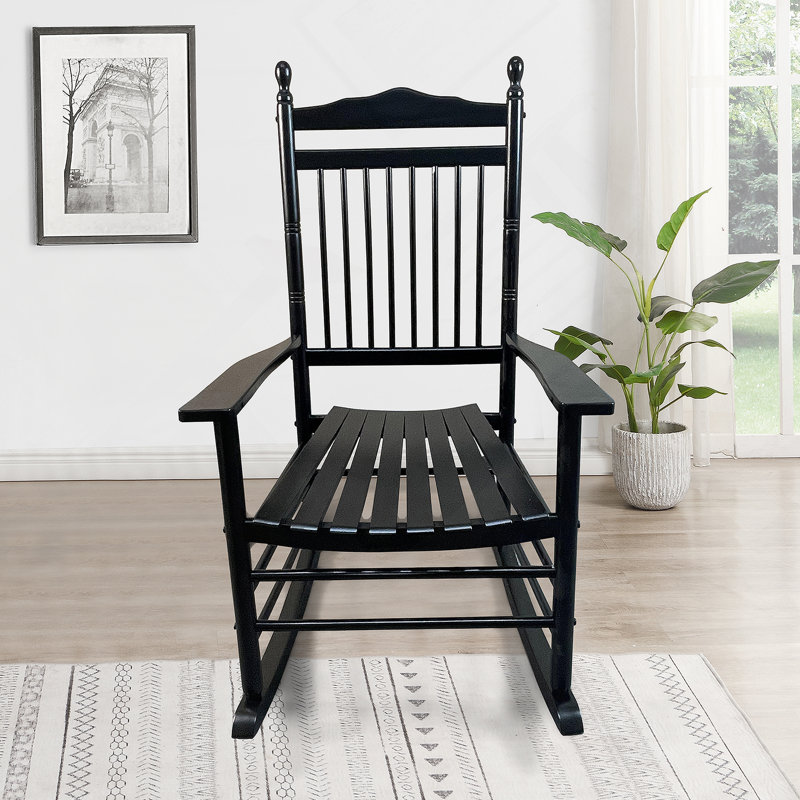 Chaise berçante balcon porche adulte, Noir