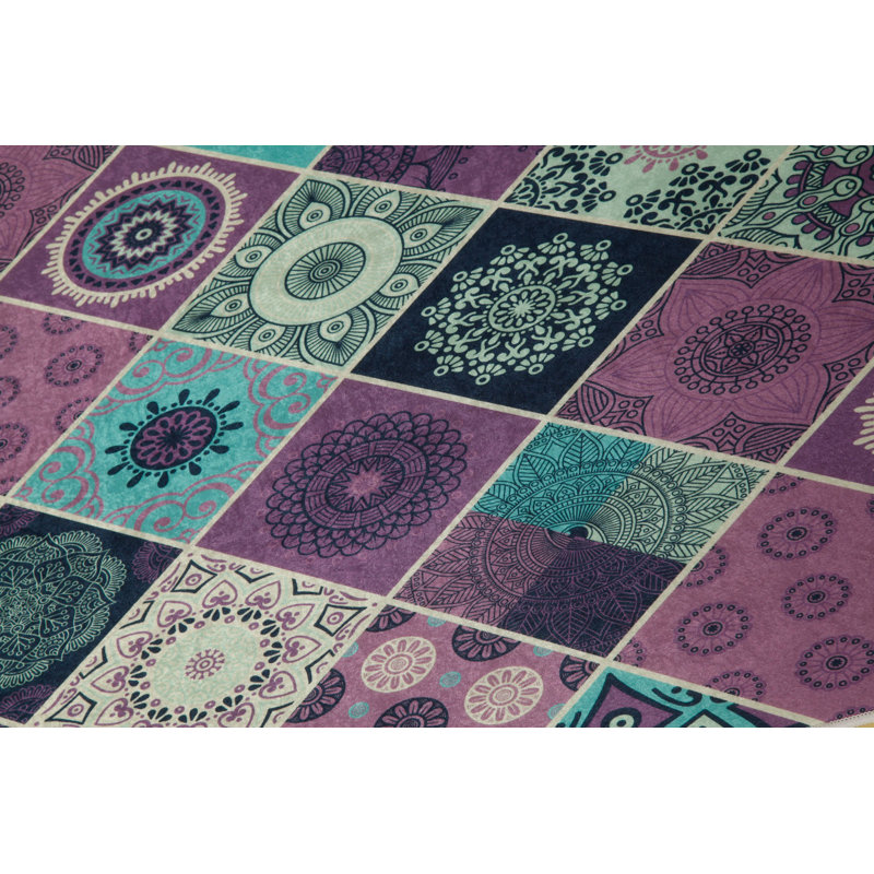 Premium Woven Carpet, 5.2 x 7.5 ft, 100% Polyester, Antibacterial, Non-Slip Underside, 0.3 in Pile Height | Machine Washable, 3D Digital Print | Perfect for Living Room, Bedroom & Office Décor