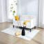 Lit de jour rembourré en velours beige Elena