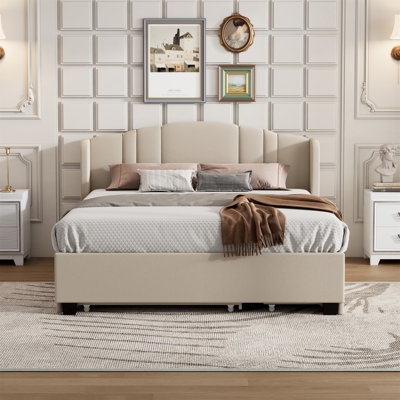 Shroyer Upholstered Platform Bed With One Twin Trundle And 2 Drawers by Red Barrel Studio