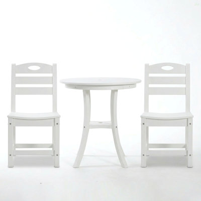 3-Piece Outdoor Bistro Set / Round Table Set / Patio Dining Set / 2 Chairs
