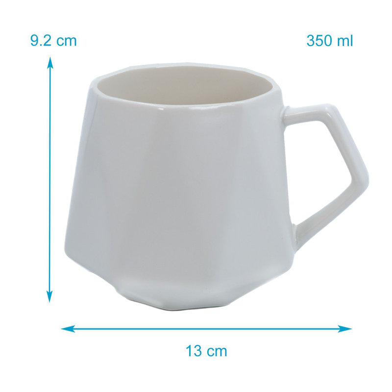 Dayris Ceramic Coffee Mug, White