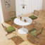 Ensemble de table de salle à manger à piédestal 5 pièces-746446185-746666786-746666787