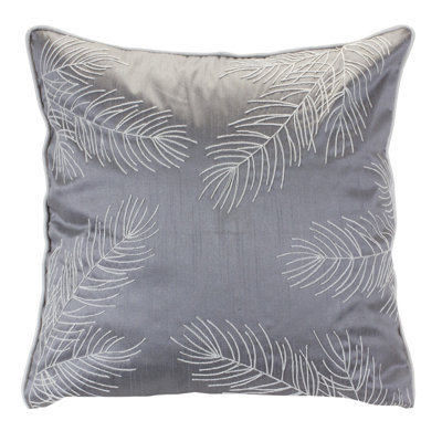 Embroidered Throw Pillow