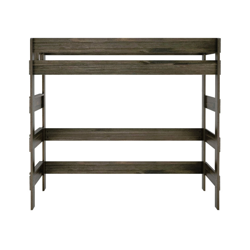 Helena Twin Loft Loft Bed, Barnwood Brown