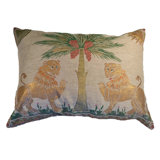 Ruggero Lions II Linen Rectangular Pillow Cover