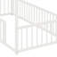 Lit sur pied Montessori avec conception de maison et clôture de protection-1085144390-1085144388