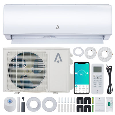 Ultra Quiet 12,000 BTU 21 SEER2 Mini Split Air Conditioner & Heater, Inverter Ductless Heat Pump with WiFi & Alexa, Cools & Heats Up to 750 Sq.Ft, Energy Efficient, Installation Kit, 230V, White