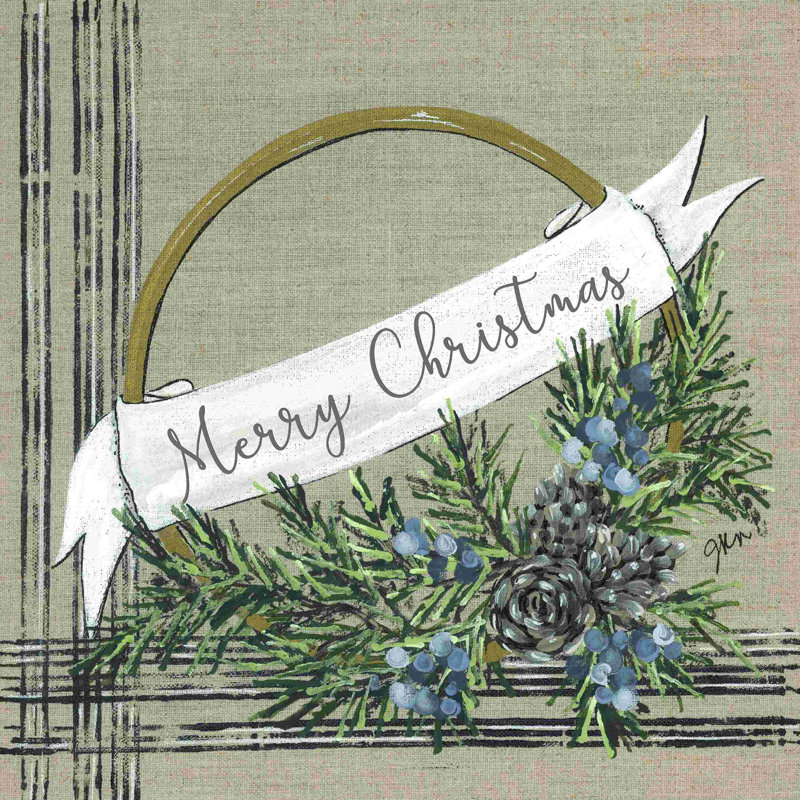 Joyeux Noël, H 30 po x l 30 po, Non, Cadre flottant blanc