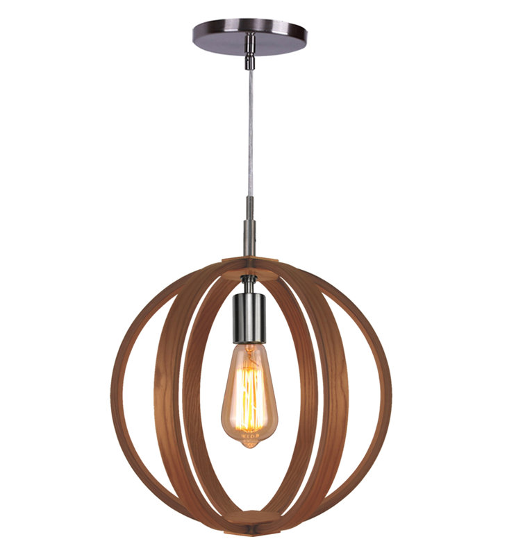Jovany 1 - Light Single Pendant, Ash, Satin Nickel