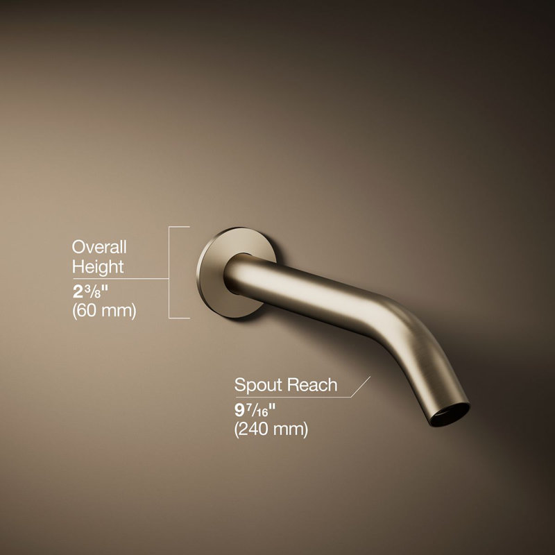 Components Wall-Mount Bath Spout, Bronze