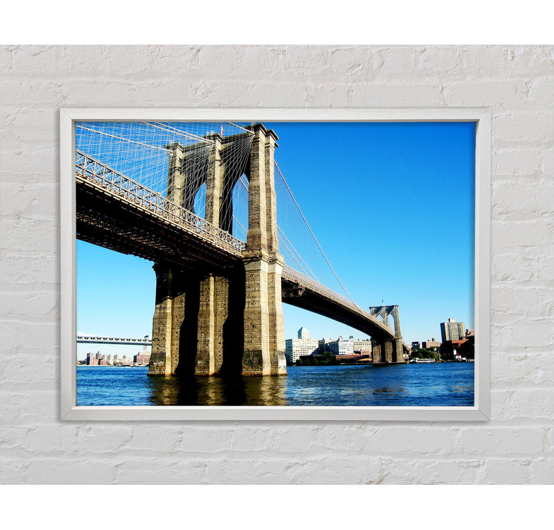 New York City Brooklyn Bridge By Day - Einzelbildrahmen Kunstdrucke auf Leinwand