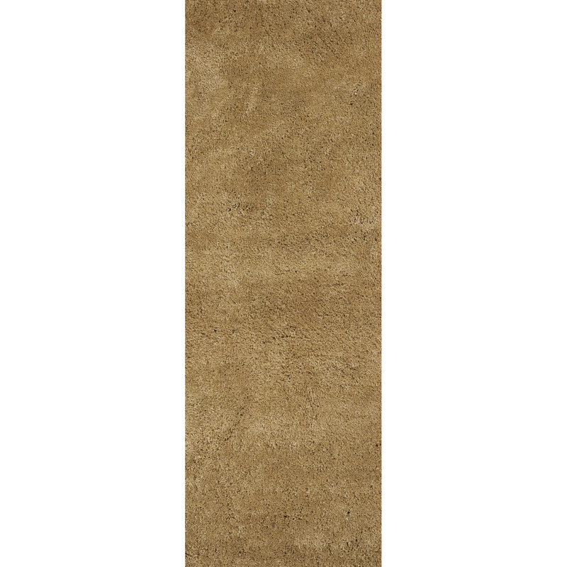 Tapis doré tissé à la main Thangool, Tapis de couloir 2 pi 3 po x 7 pi 6 po