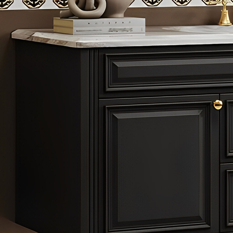 Armoire de salle de bain américaine de style américain, 59", Noir