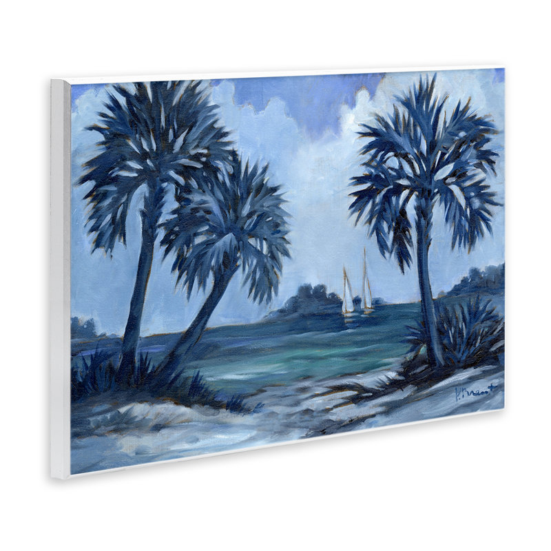 «Indigo Palms Impressions» par Paul Brent, H 10 po x l 15 po