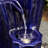 29.5"H 4-Tiered Cobalt Blue Wavy Texture Outdoor Ceramic Fountain With Pump And LED Light (KD)-1851690522