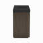 Meuble-lavabo autoportant en chêne fumé 48F avec lavabo 48 po pour salle de bain moderne, lavabo une pièce en quartz noir sans drain ni robinet-125847607-125847608