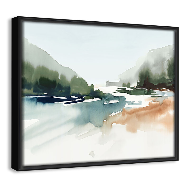 Harmonious Lake - Landscape Version Print par Isabelle Z, Noir, H 9,5 po x l 11,5 po